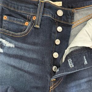 LEVI’s Dark Blue Button-Fly Jeans